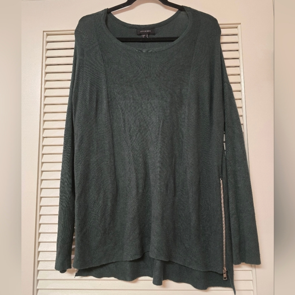 Atmosphere - Long-Sleeve Top With Side Zipper Detail